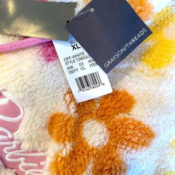 Barbie Hoodie Floral Sherpa - Picture 8 of 11